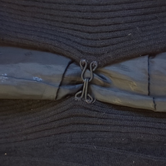 Talk of the Walk Atlantic City Black Angora Fur Long Coat/ Cardigan with Pockets - Picture 5 of 8